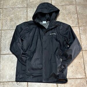 Men’s Columbia Black Rain Wind Jacket  with Hood